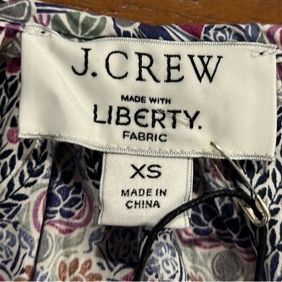 J.Crew women’s button down long sleeve cotton liberty London dress size XS NWT - Picture 7 of 10